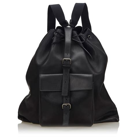 yves saint laurent backpack ebay|ysl black leather backpack.